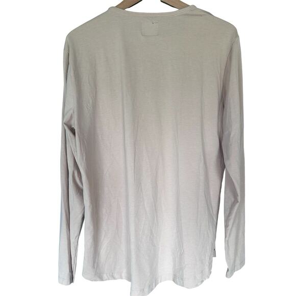 CUTS Long Sleeve Crew Curve-Hem Tee Shirt Sandstone Men’s Size Large - Picture 2 of 6